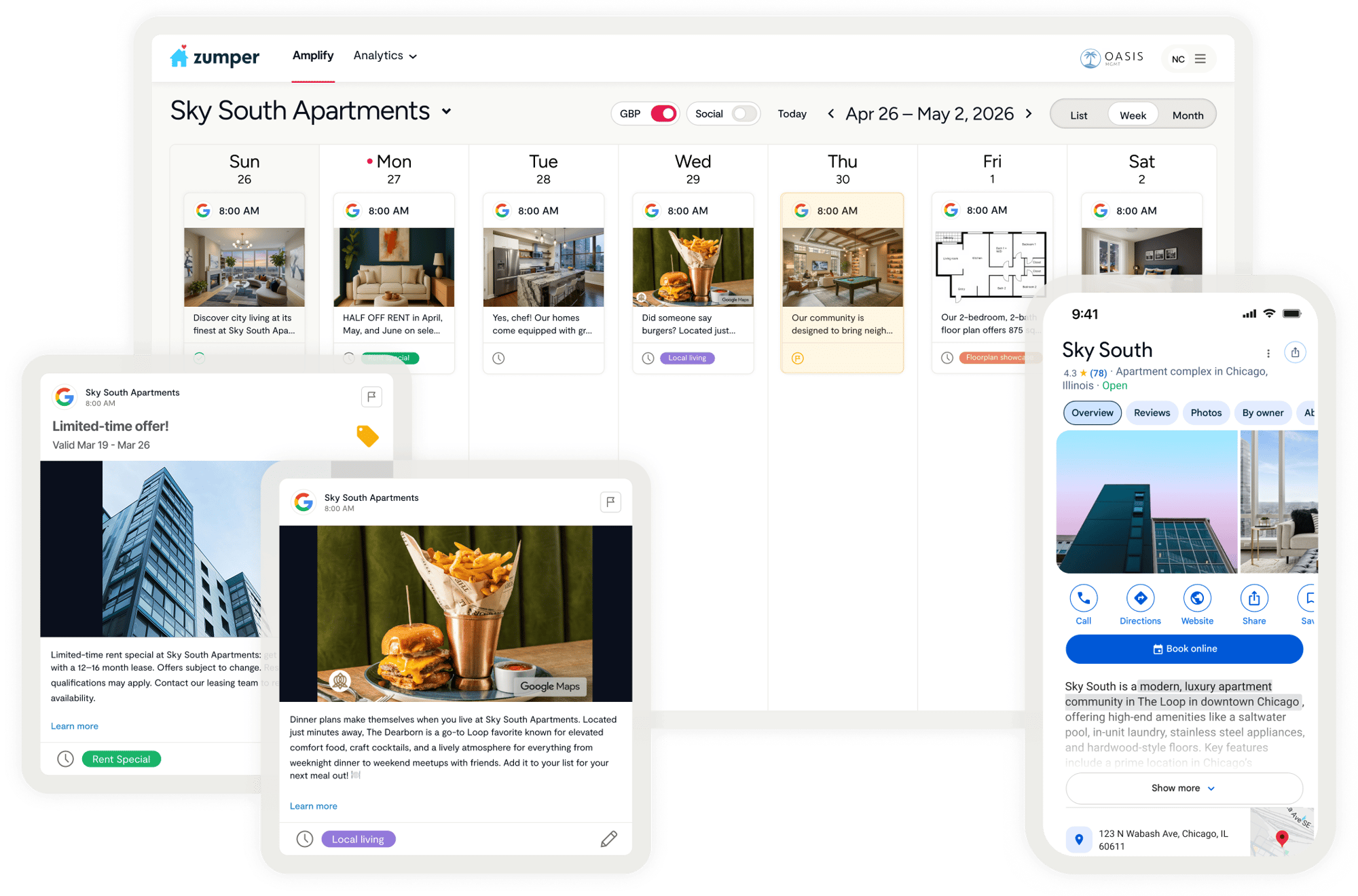 Amplify for GBP with Book Online