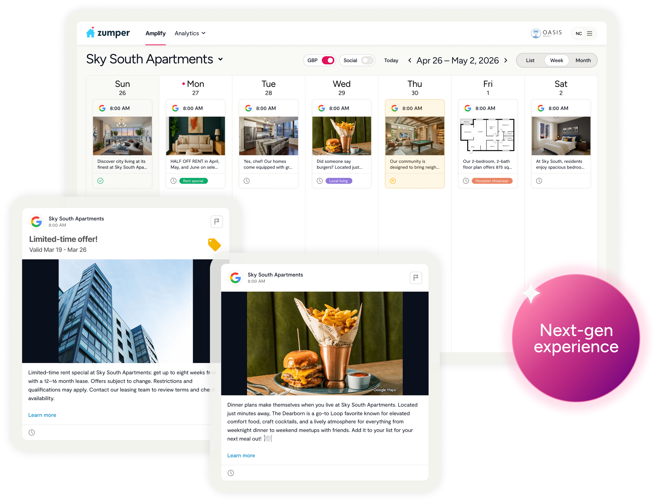 Next-gen Amplify for Google Business Profile